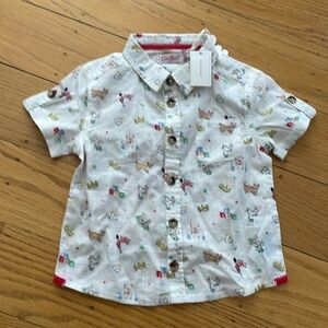 British Button down summer shirt for baby size 12-18 Months